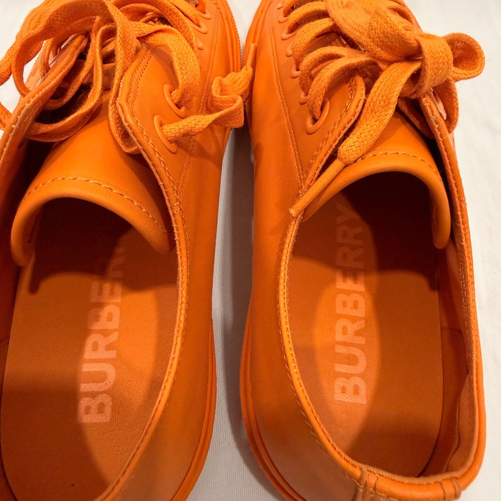 Burberry Bright Orange Sneakers - Picture 5 of 7